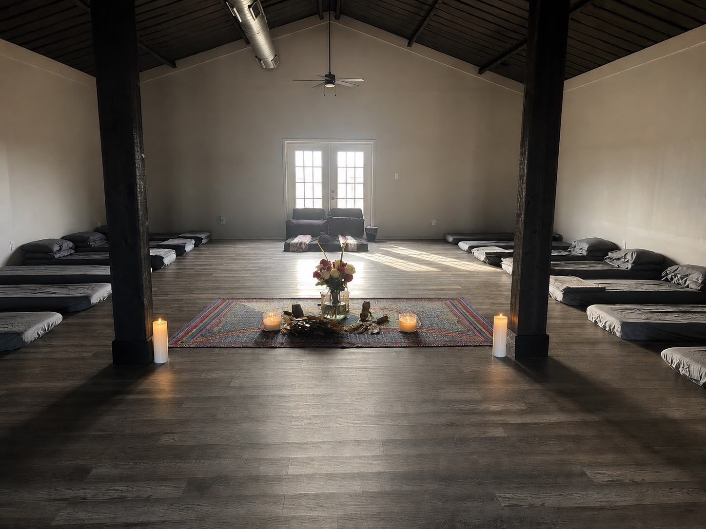 The candlelit ceremony hall near Dallas
